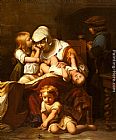 Paul Delaroche Juene Mere Et Ses Enfants painting